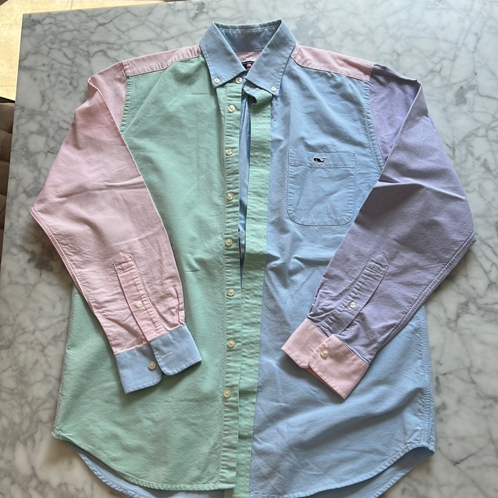 Men’s long sleeve slim fit shirtmulticolor button down long sleeve shirt-medium